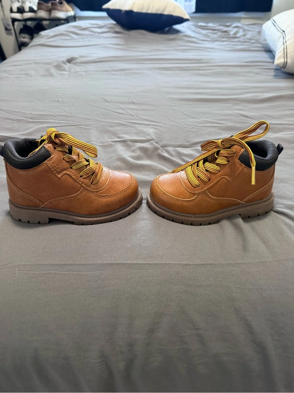 Kids Brown Lace-Up Outdoor Boots